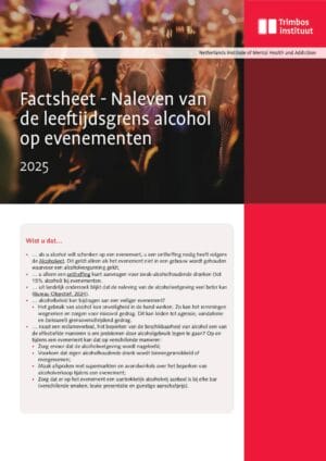 Factsheet Naleven van de leeftijdsgrens alcohol op evenementen