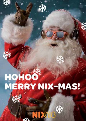 Ansichtkaart Merry NIX-mas! (Bundel van 100 stuks)
