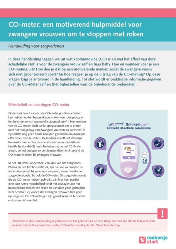 CO-meter: een motiverend hulpmiddel voor zwangere vrouwen om te stoppen met roken