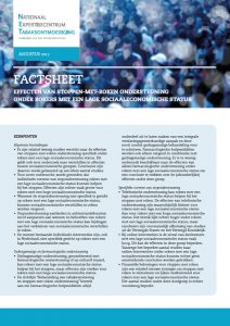 Effecten van stoppen-met-roken ondersteuning onder rokers met een lage sociaal economische status