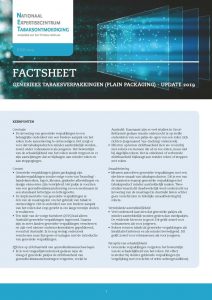 Factsheet Generieke tabaksverpakkingen (plain packaging)