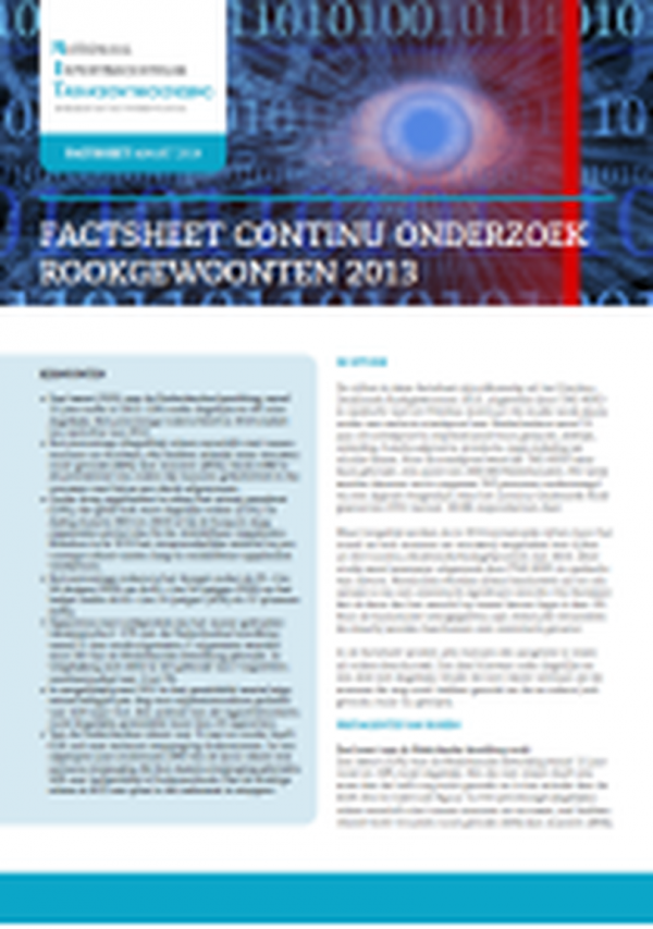 Factsheet continu onderzoek rookgewoonten