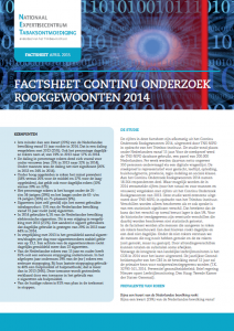 Factsheet continue onderzoek rookgewoonten 2014