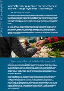 Informatie voor gemeenten over de generieke module Ernstige Psychische Aandoeningen