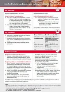Infosheet Lokale handhaving van wetgeving rondom dronkenschap
