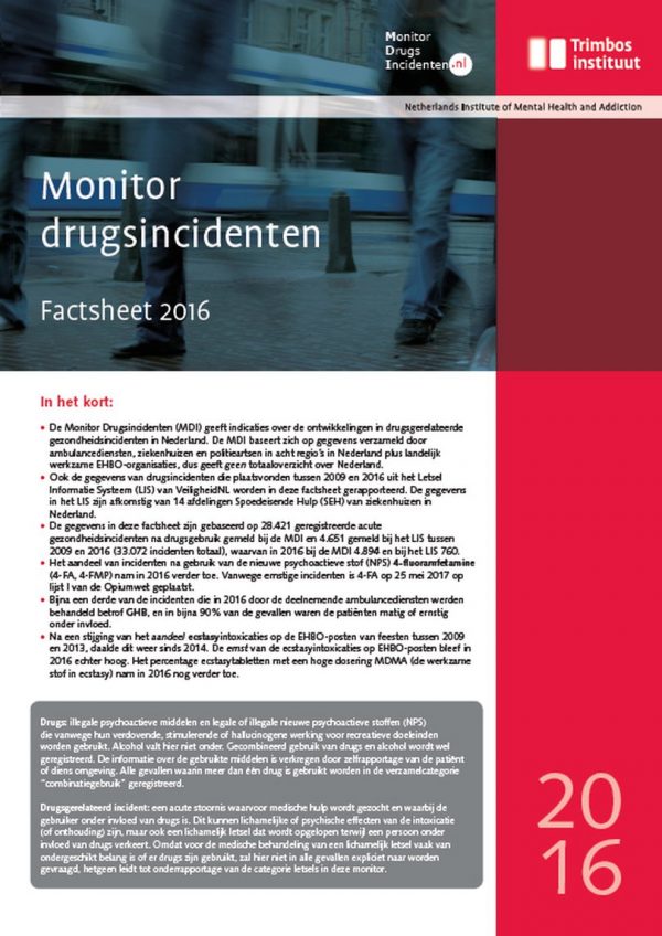 Monitor drugsincidenten 2016