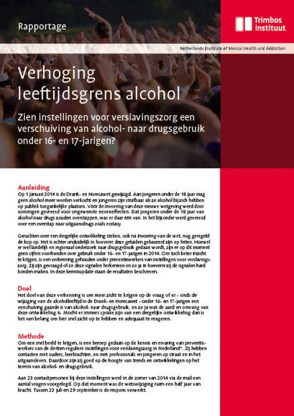 Verhoging leeftijdsgrens alcohol