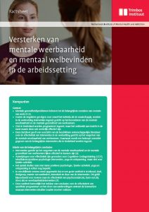 Versterken van mentale weerbaarheid en mentaal welbevinden in de arbeidssetting