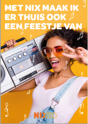 Ansichtkaart Met NIX maak ik er thuis ook een feestje van - Radio (Bundel van 100 stuks)