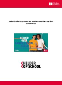 Beleidsadvies gamen en sociale media voor het onderwijs