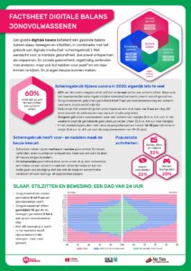 Ongebalanceerd schermgebruik kan leiden tot gezondheidsklachten. Schermgebruik draagt tegelijkertijd bij aan verbinding en ontspanning.