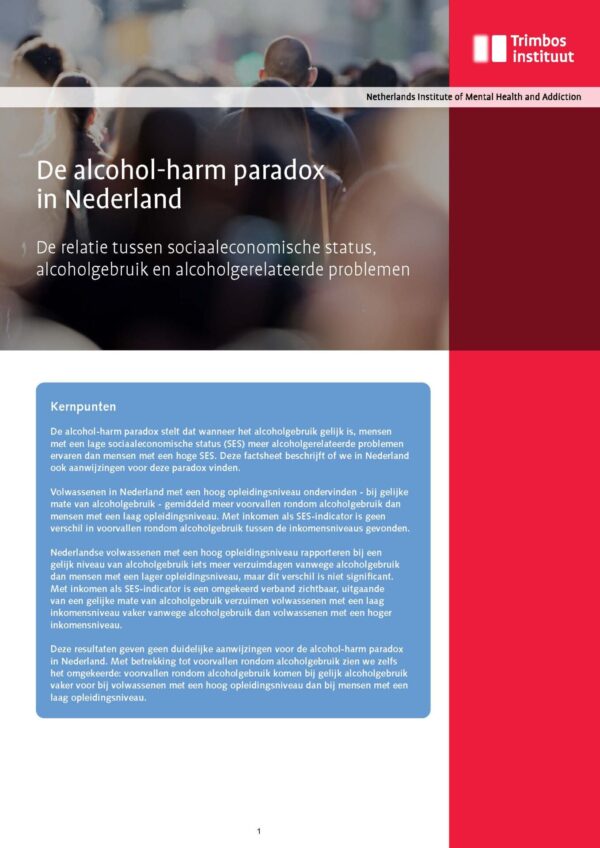 De alcohol-harm paradox in Nederland