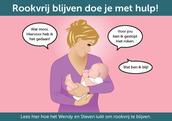 Beeldverhaal ‘Rookvrij blijven doe je met hulp’ (set 10 stuks) | Nederlands