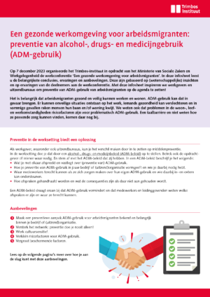 Een gezonde werkomgeving voor arbeidsmigranten ADM-gebruik
