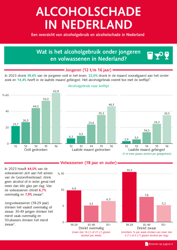 Infographic: overzicht van alcoholschade in Nederland