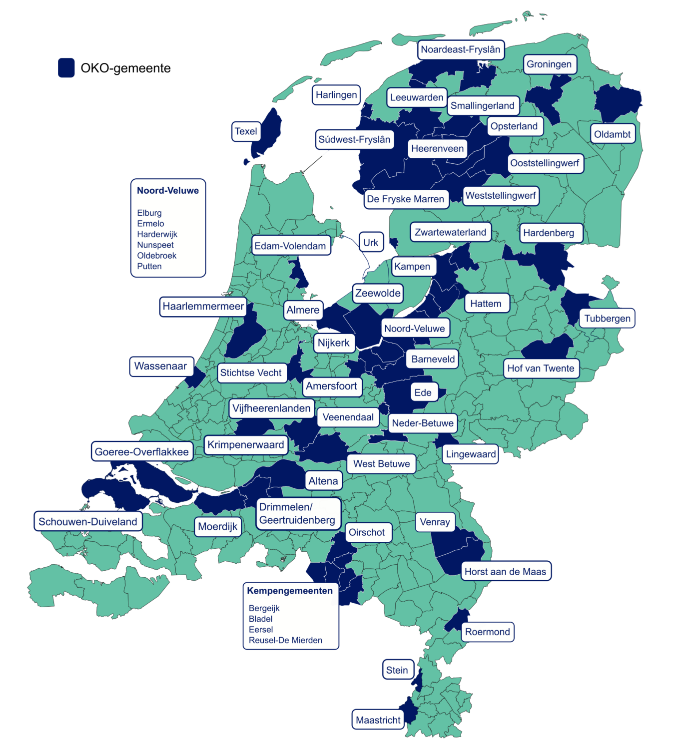 OKO landkaart april 2025 OKO landkaart april 2025