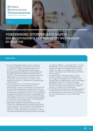 cover voor factsheet verkenning stoppen met vapen
