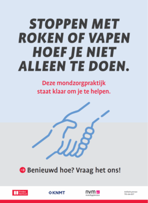 Wachtkamerposter – Stoppen-met-Rokenadvies voor de mondzorgpraktijk