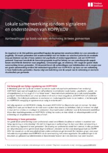 signaleren en ondersteunen van KOPP/KOV